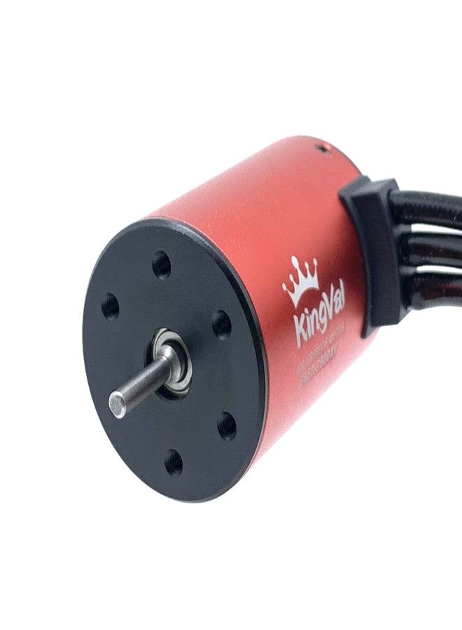 KingVal Replacement 3650 5200KV Waterproof Brushless Motor Shaft 3.175mm Compatible with 1/10 RC Car - Image 4